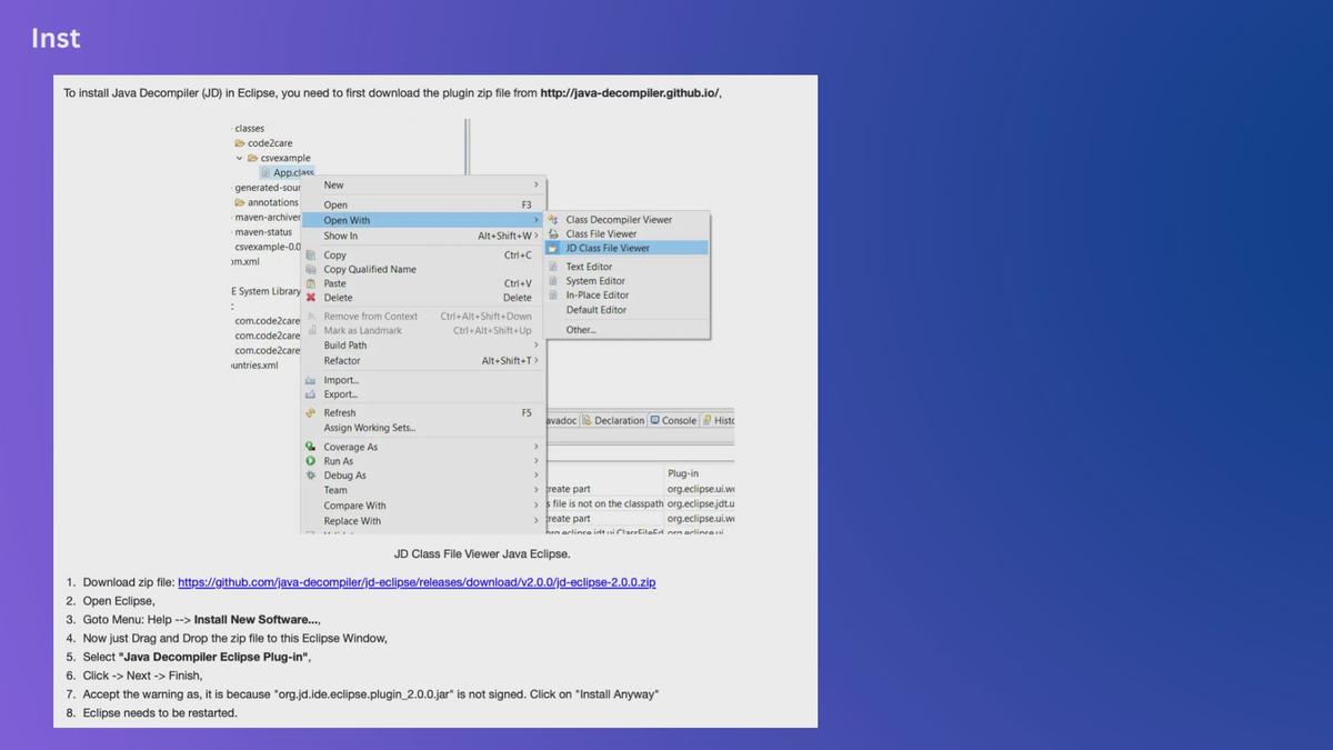 Eclipse Java for Beginners