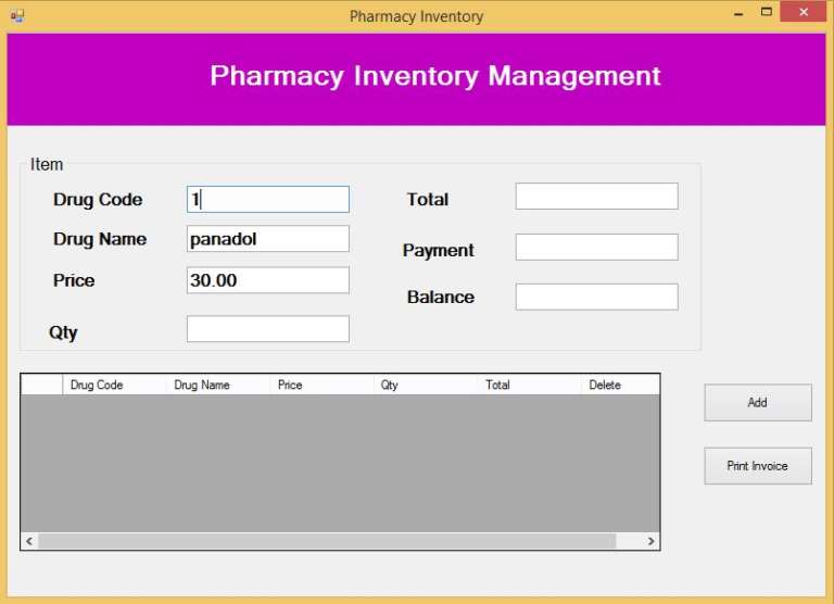 Pharmacy Inventory Management System C#.Net - Tutusfunny