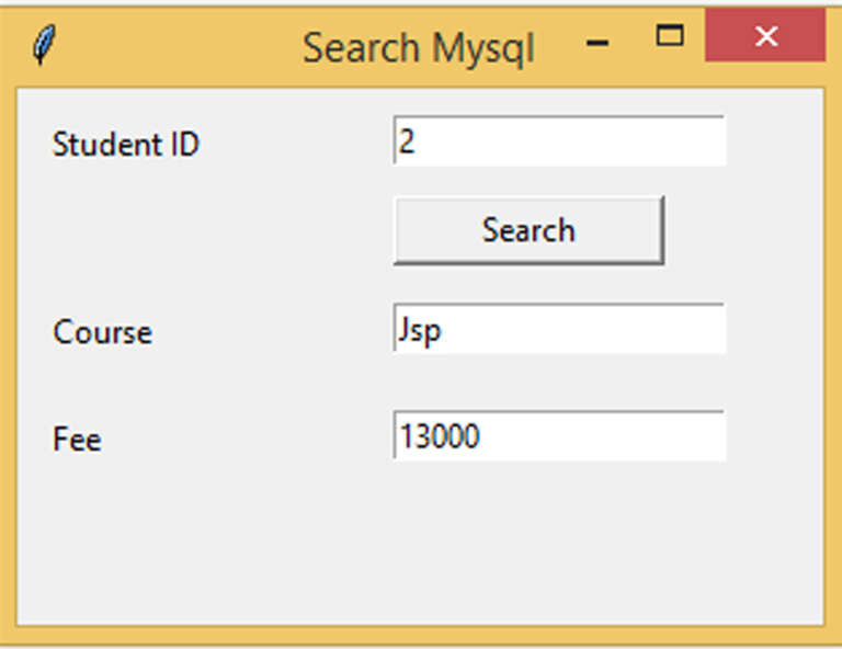 Search Using Python Tkinter Mysql Tutusfunny 4170