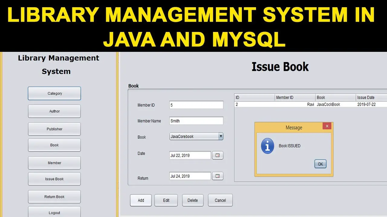 java program for library management system