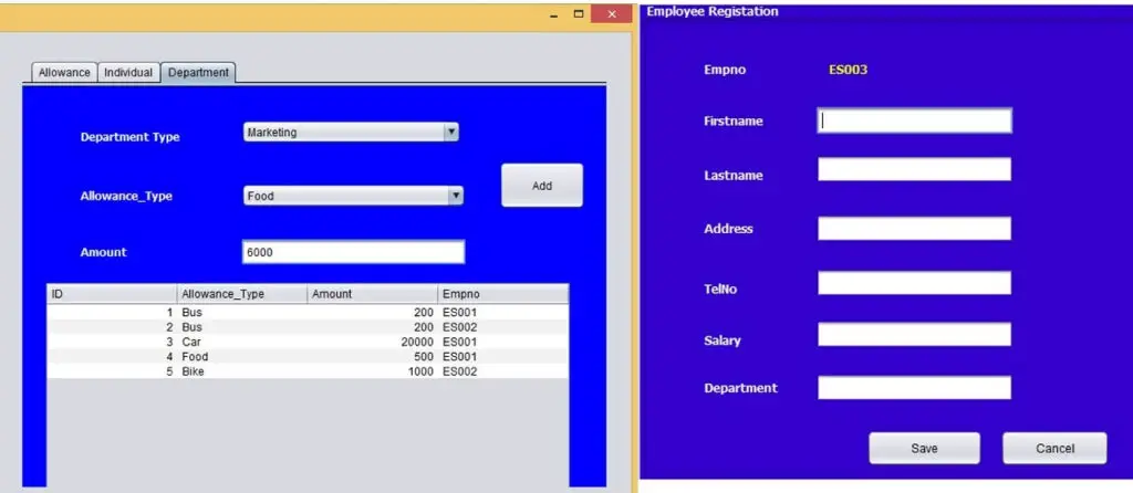 Employee Allowance Payroll using Java Mysql - Tutusfunny