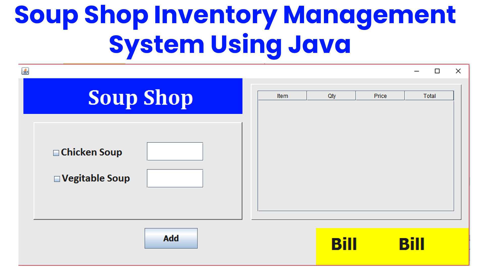stock management system in java