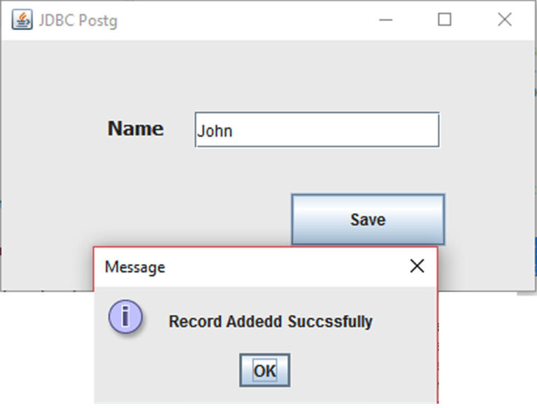 Postgresql With Java Example