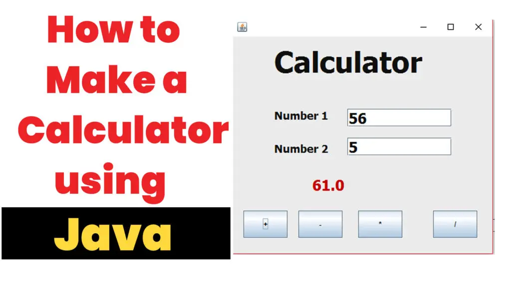 How to make a Calculator using Java - Tutusfunny