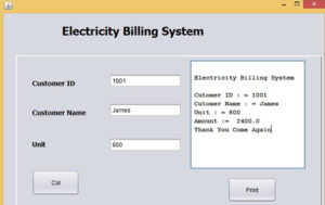 Electricity Billing System Using Java | Tutusfunny