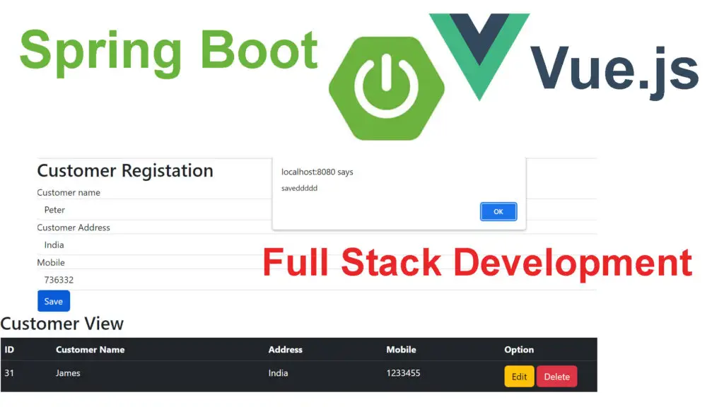 Spring Boot With Vue Js Full Stack Project - Tutusfunny