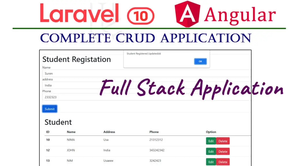 Laravel 10 Angular Complete Crud Application - Tutusfunny